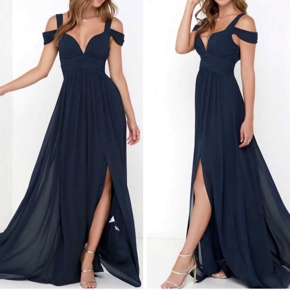 Lulu's Bariano Ocean of Elegance blue evening gown
